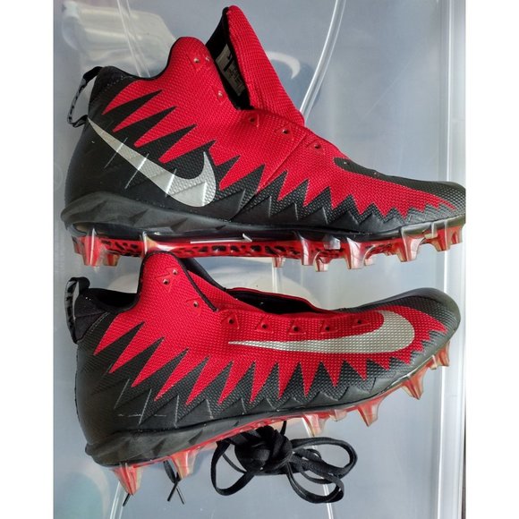 Nike Cleats Alpha Menace Pro 884527-600 Size 13 - Black/White Tough Red - Picture 1 of 8